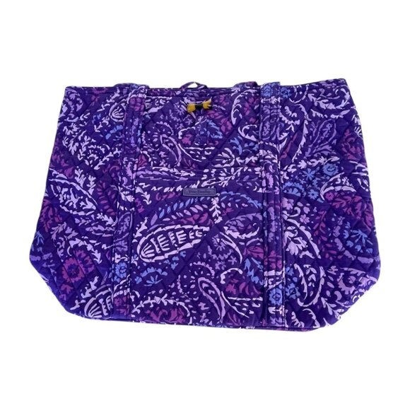 Vera Bradley Paisley Amethyst Vera Tote Bag - Picture 9 of 9